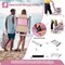 Costway 2-Pack Folding Backpack Beach Chair Table Set 5-Position Outdoor Reclining Chair Blue/Navy/Pink/Pattern/Flower/Yellow
